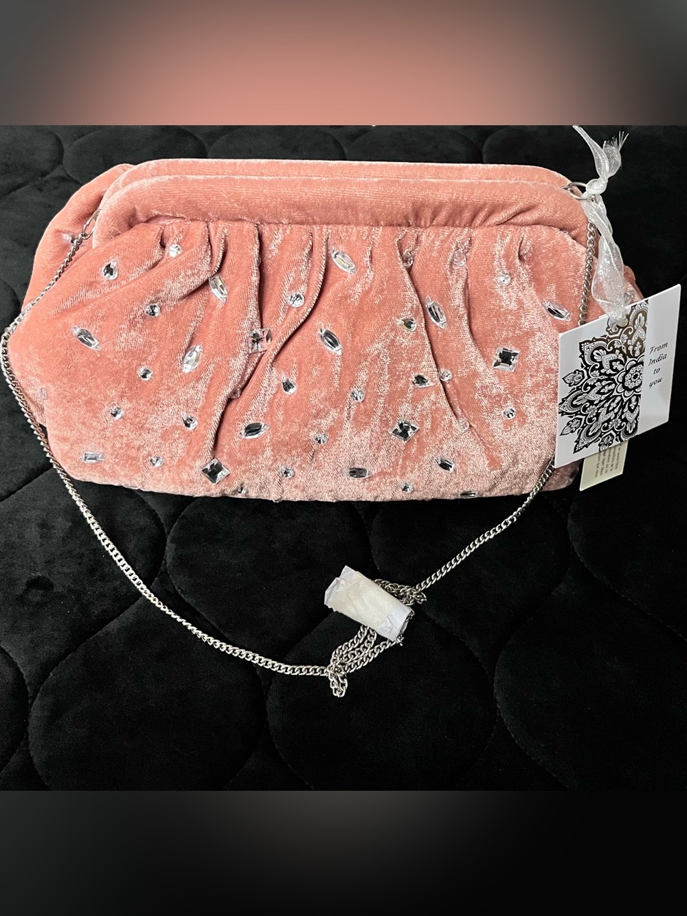 MADE IN INDIA Stone Clutch